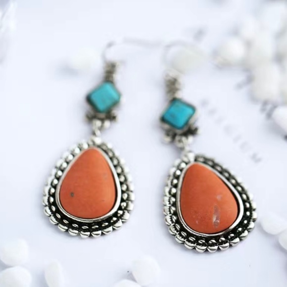 Vintage design Bohemian old silver king dangle earrings - Picture 4 of 6